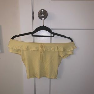 Yellow Off The Shoulder Top